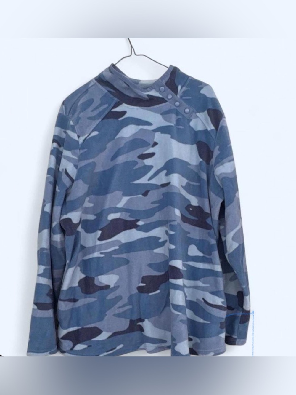 Blue Camo Pullover Fleece